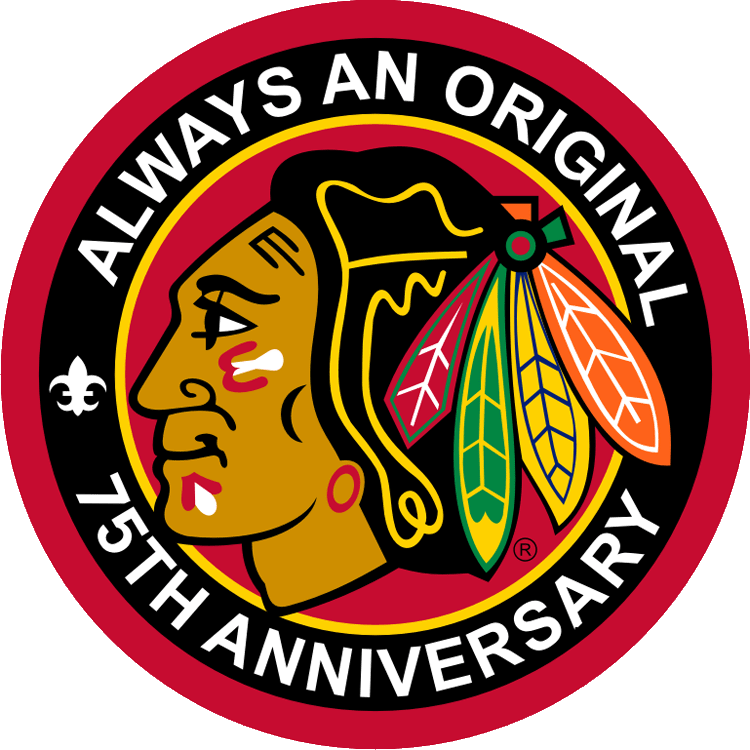 Chicago Blackhawks 2001 Anniversary Logo iron on heat transfer